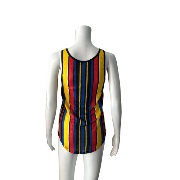 NWT $810 Balmain Multi-Color Striped Tank Top Size 40/US 8 - Picture 2 of 8